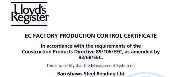 BSB FPC Certificate for CE Marking